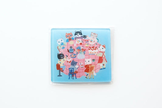 Sanby x Yumi Kitagishi Stamp Mat - Cat's Supper