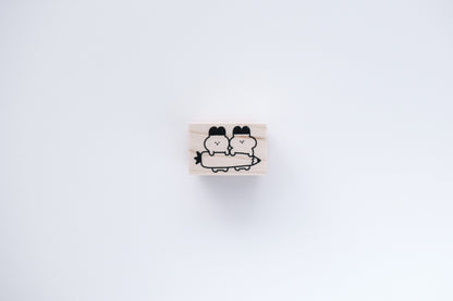Ikhanko Stamp - Rabbits with Carrot Pencils