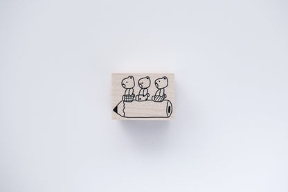 Ikhanko Stamp - Left Facing Bears