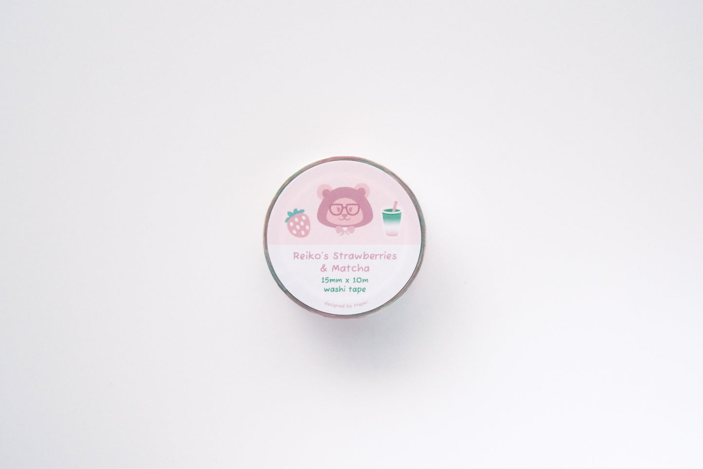 Designed by Steph! - Reiko's Strawberries & Matcha Washi Tape
