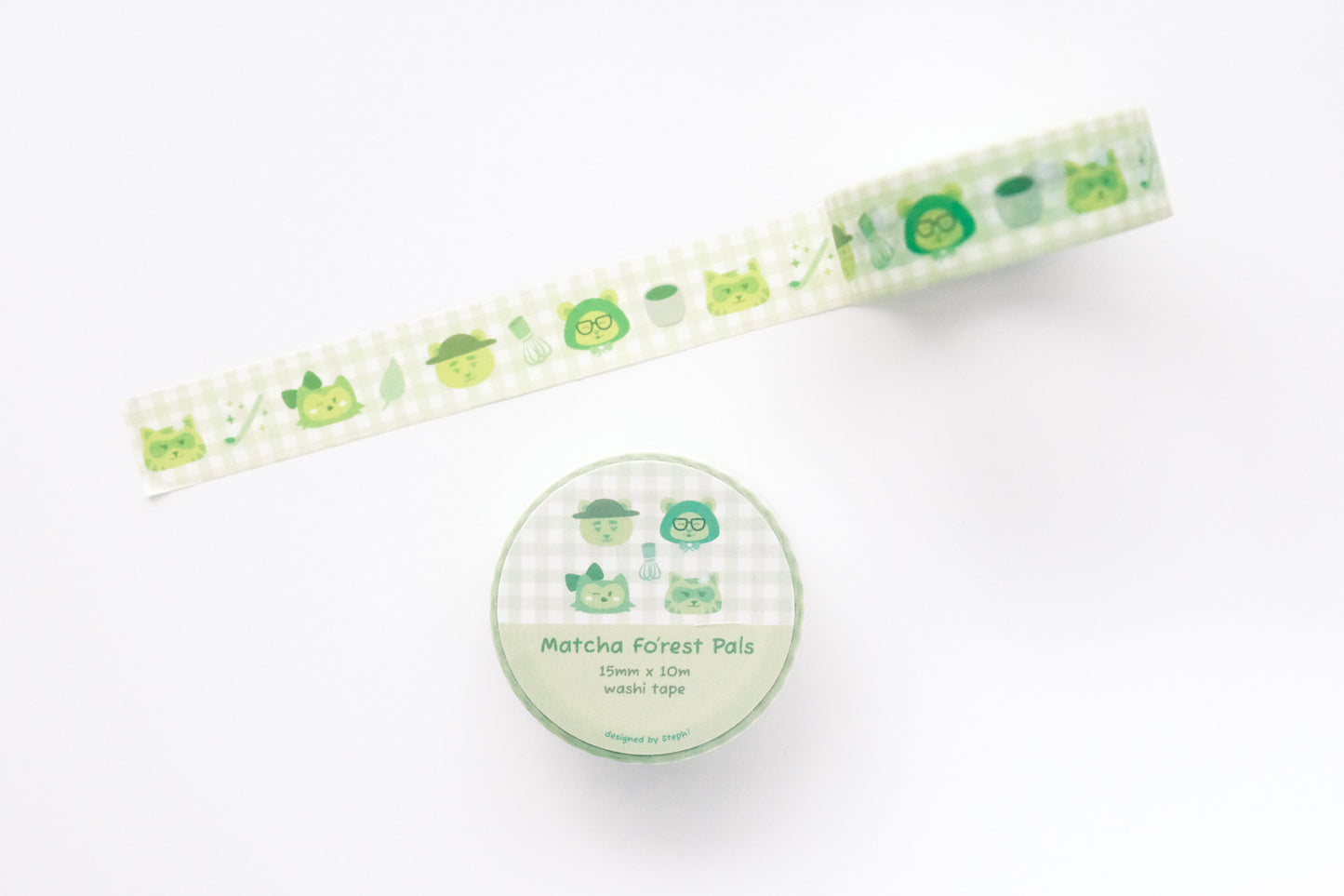 Designed by Steph! - Matcha Fo'rest Pals Washi Tape