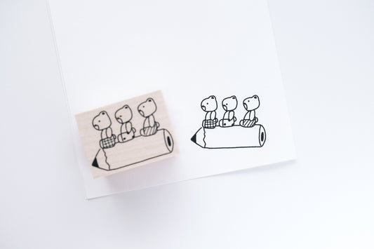Ikhanko Stamp - Left Facing Bears