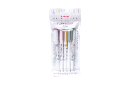 Zebra Mildliner 5 Color Set - Calm & Mild