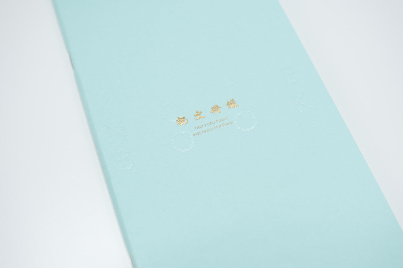 Aoto Letterpress - PAPERJOY Impression Notebook - Light Blue