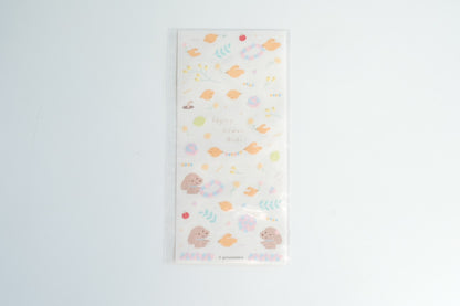 Ginny Lambkin - Clear Kiss-Cut Sticker Sheet - Flying Lemon Bird