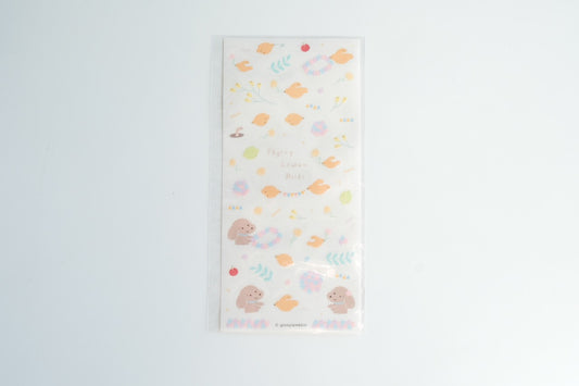 Ginny Lambkin - Clear Kiss-Cut Sticker Sheet - Flying Lemon Bird