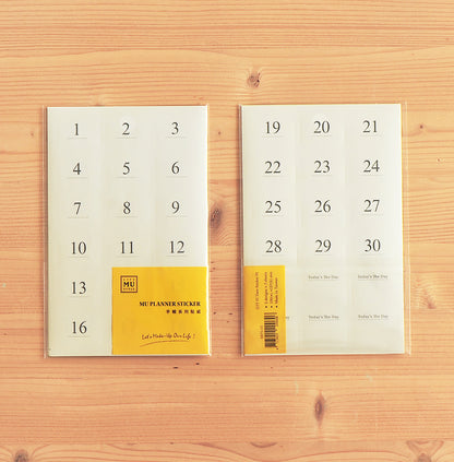 MU Planner Date Sticker Sheet – Style 1