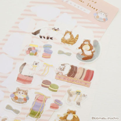 Furukawashiko x Tobimatsu Shoichiro Foil Sticker Sheet - Macarons