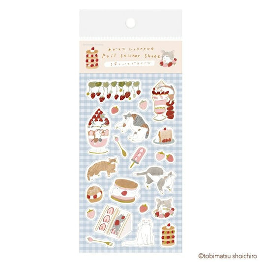 Furukawashiko x Tobimatsu Shoichiro Foil Sticker Sheet - Strawberry Sweets