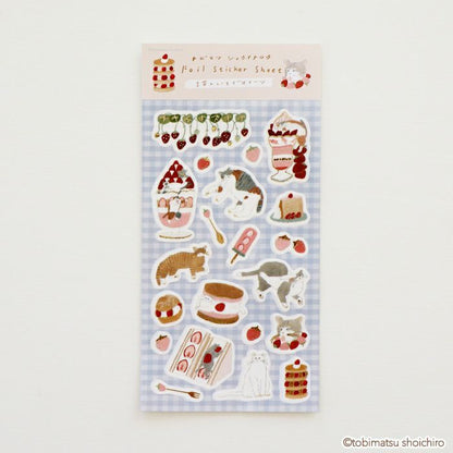 Furukawashiko x Tobimatsu Shoichiro Foil Sticker Sheet - Strawberry Sweets