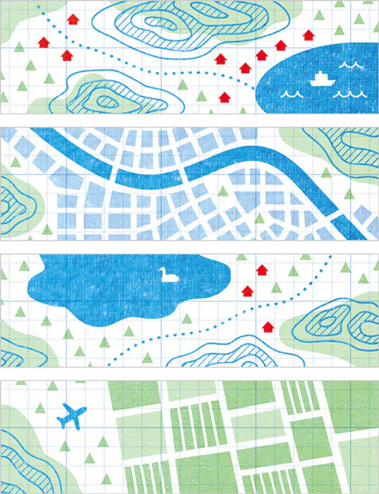 KITTA Washi Tape - Map