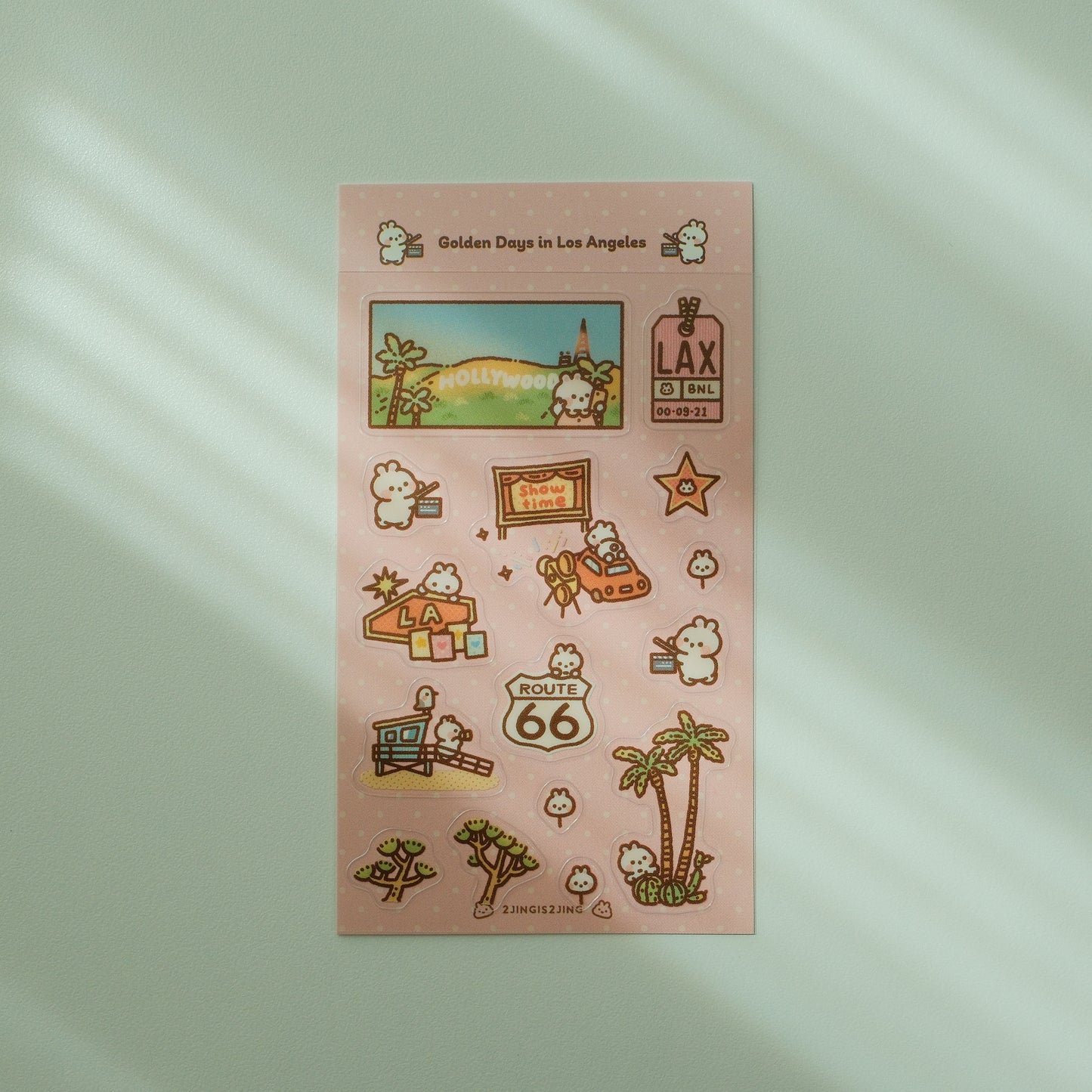 2jingis2jing - Mini Sticker Sheet - Golden Days in Los Angeles