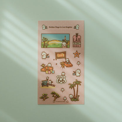 2jingis2jing - Mini Sticker Sheet - Golden Days in Los Angeles