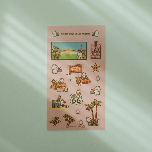 2jingis2jing - Mini Sticker Sheet - Golden Days in Los Angeles