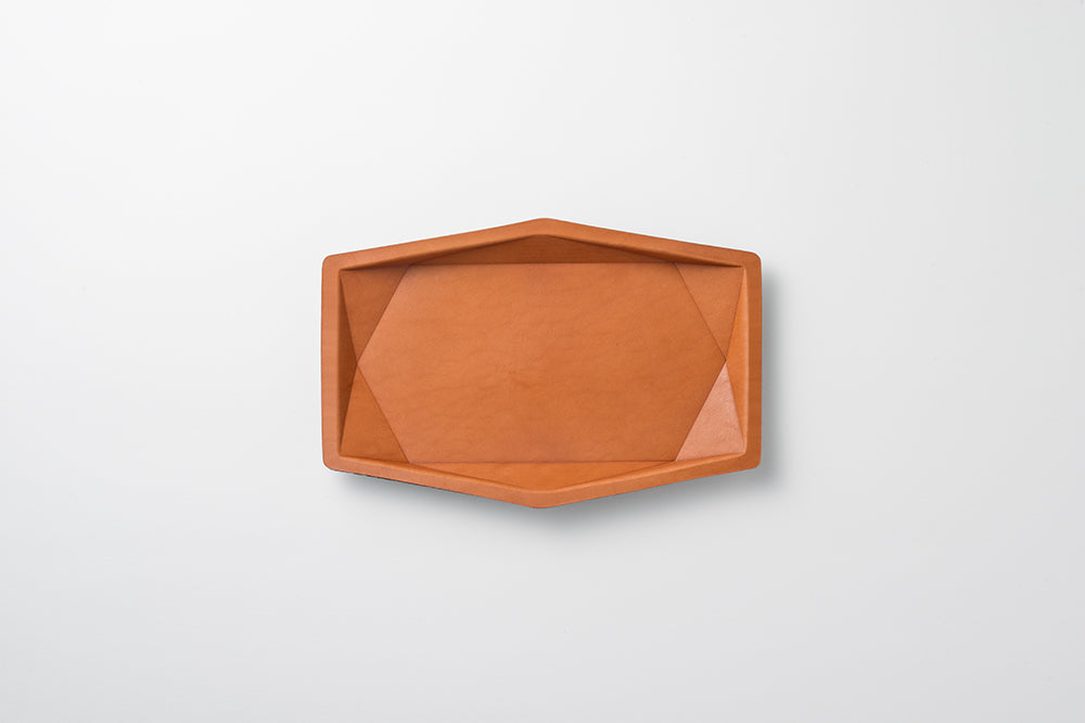 colm Hexa Leather Tray L
