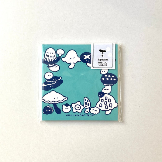 nocco.-  Memo Pad - Yurui Kinoko Tachi - Blue