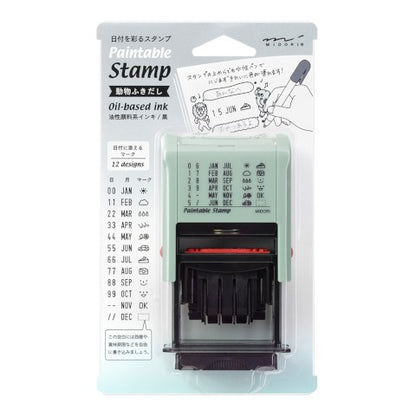 Midori Paintable Rotating Date Stamp - Stationery