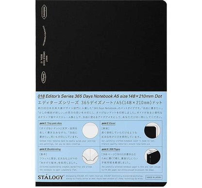 Stalogy 365 Days Notebook - A5, Dotted