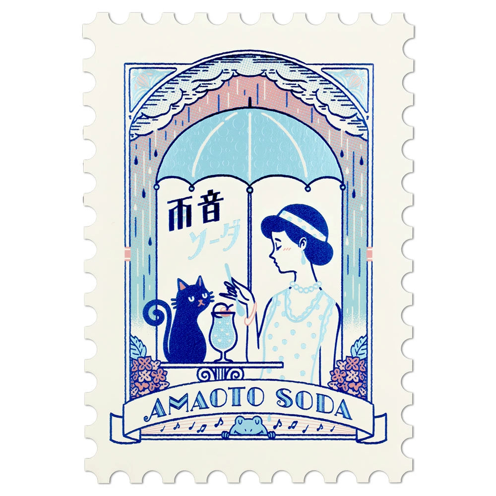 ob1toy x Rokkaku Postcard - Amaoto Soda