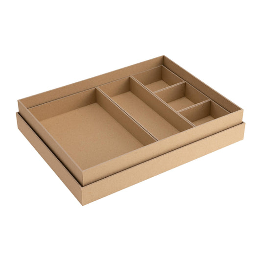 Nakabayashi Organizing Bento Box - A4 - Light Brown