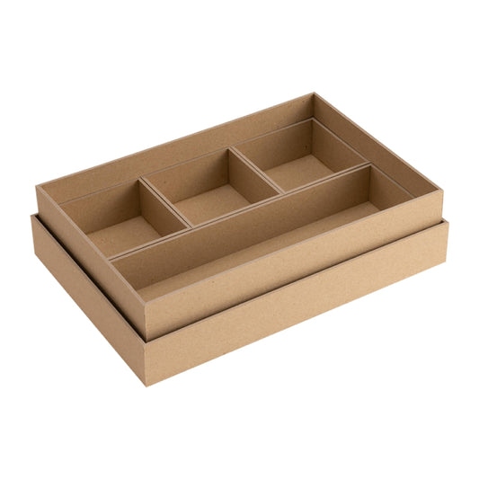 Nakabayashi Organizing Bento Box - A5 - Light Brown