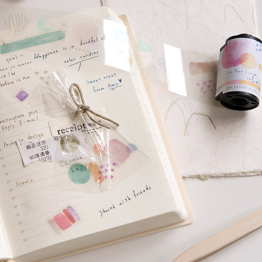 MU Kiss-Cut PET Roll Tape - Live Your Life In Color