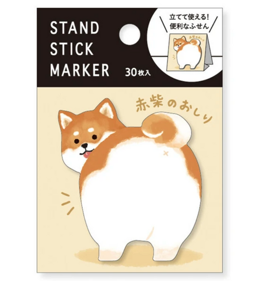 Mind Wave Stand Sticky Notes - Red Shiba