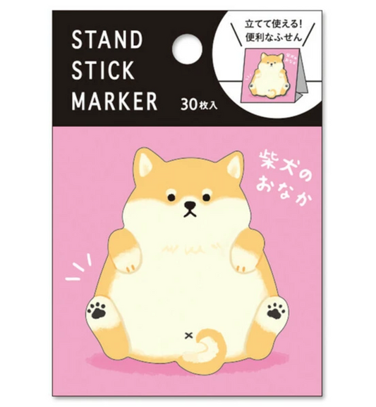 Mind Wave Stand Sticky Notes - Shiba Inu Tummy