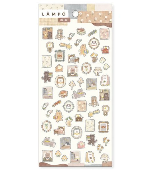 Mind Wave Lampo Mini Sticker Sheet - Cat and Night