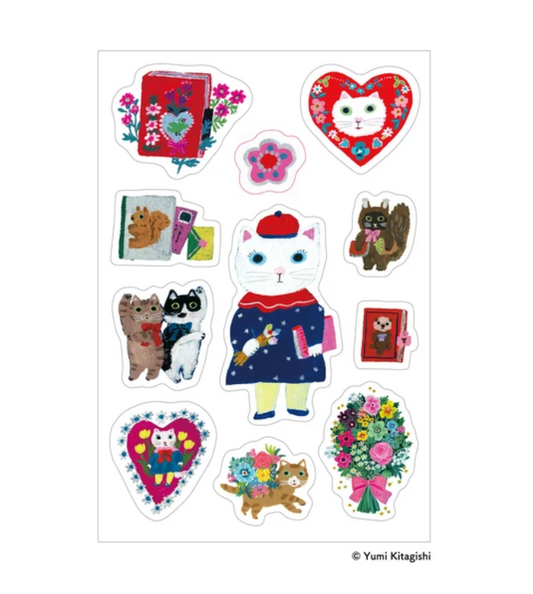 Sanby x Yumi Kitagishi Multi Sticker Sheet - Art Time