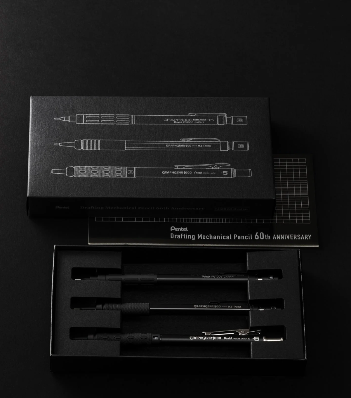 Pentel Drafting Mechanical Pencils - 60th Anniversary Limited Edition - Collectors Set