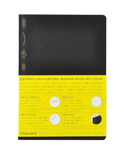 Stalogy 365 Days Notebook - A5, Grid