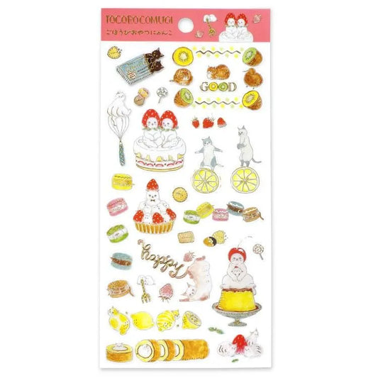 Tocorocomugi - Frosted Sticker Sheet - Reward Treat Kitten
