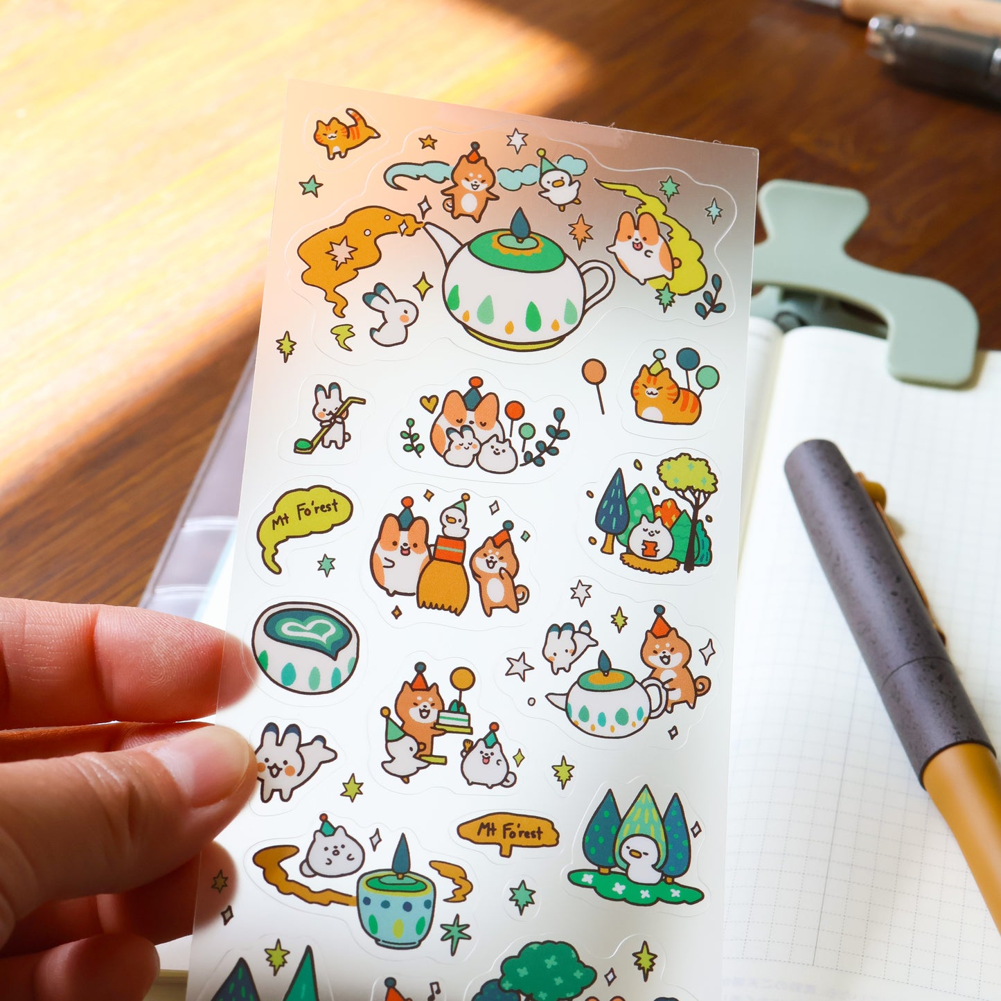 Mt. Fo’rest x Thousand Skies - Sticker Sheet: Forest Tea Picnic