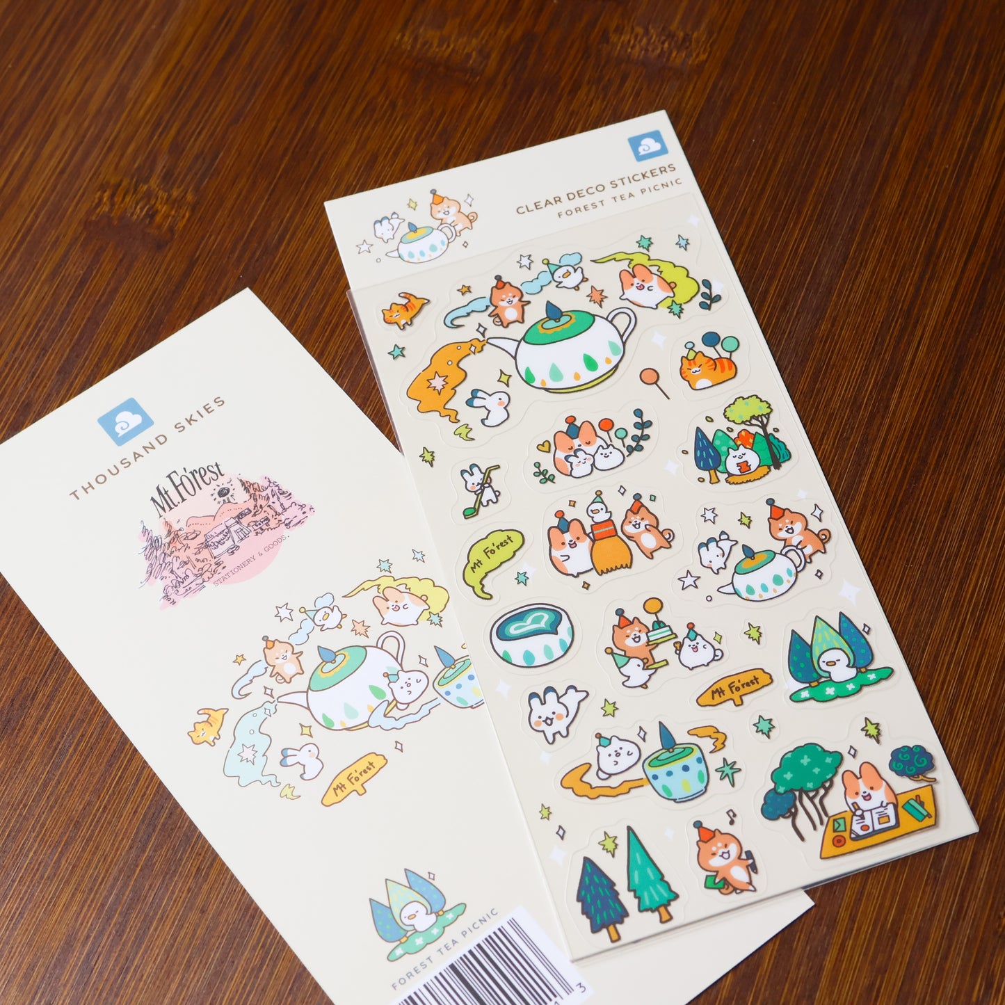 Mt. Fo’rest x Thousand Skies - Sticker Sheet: Forest Tea Picnic
