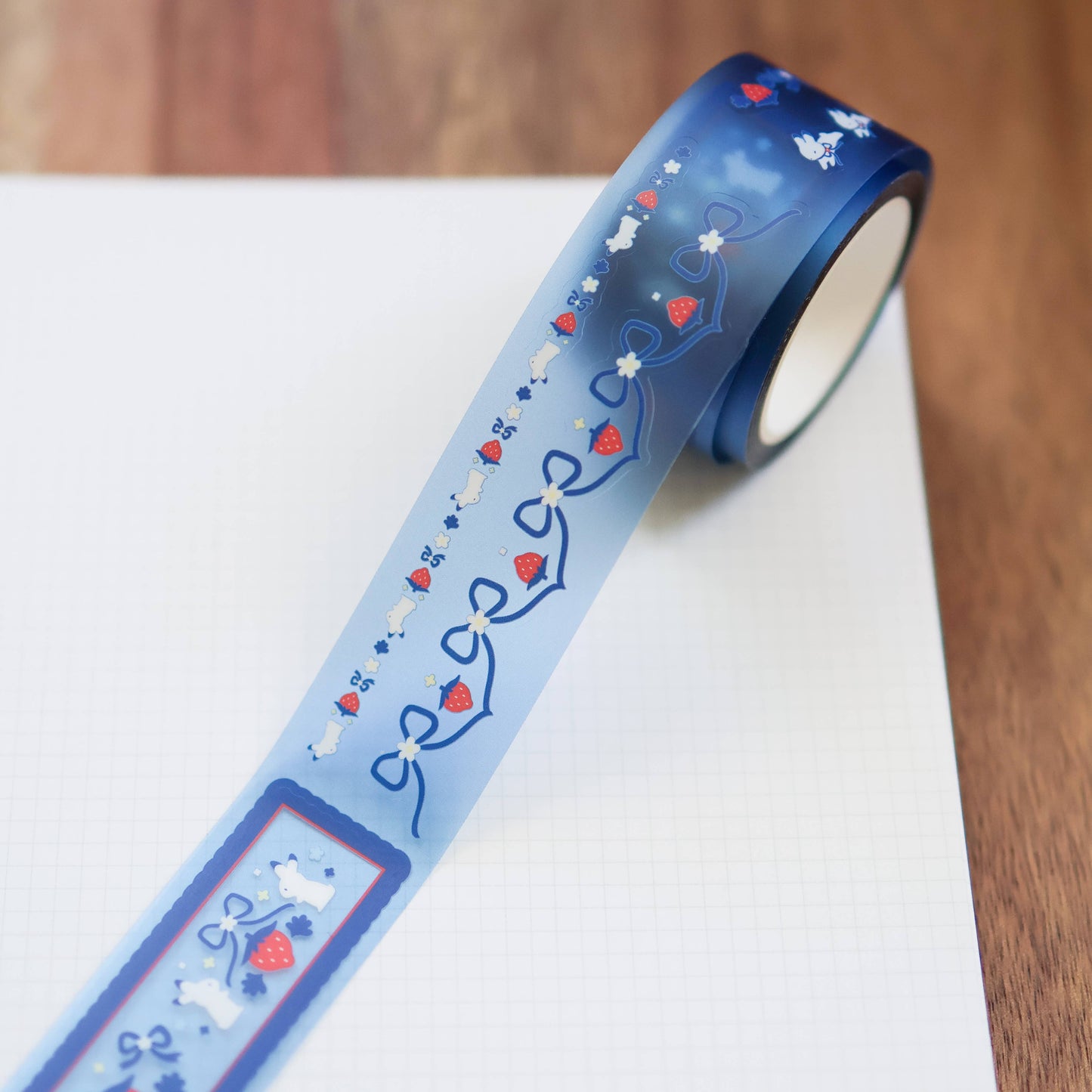 Thousand Skies - Kiss Cut PET Tape - Strawberry Bunnies