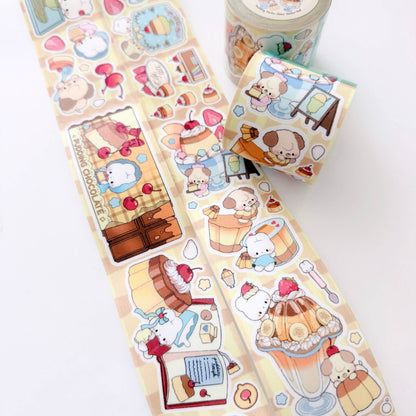 Atelier by Jo - Illustrative Glitter Sticker Roll - Pudding