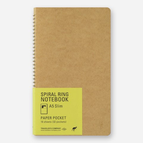 TRC Spiral Ring Notebook - A5 Slim, Paper Pocket
