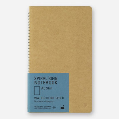 TRC Spiral Ring Notebook - A5 Slim, Watercolor Paper