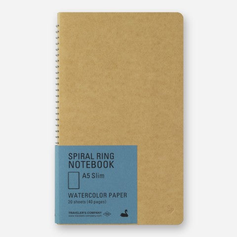 TRC Spiral Ring Notebook - A5 Slim, Watercolor Paper