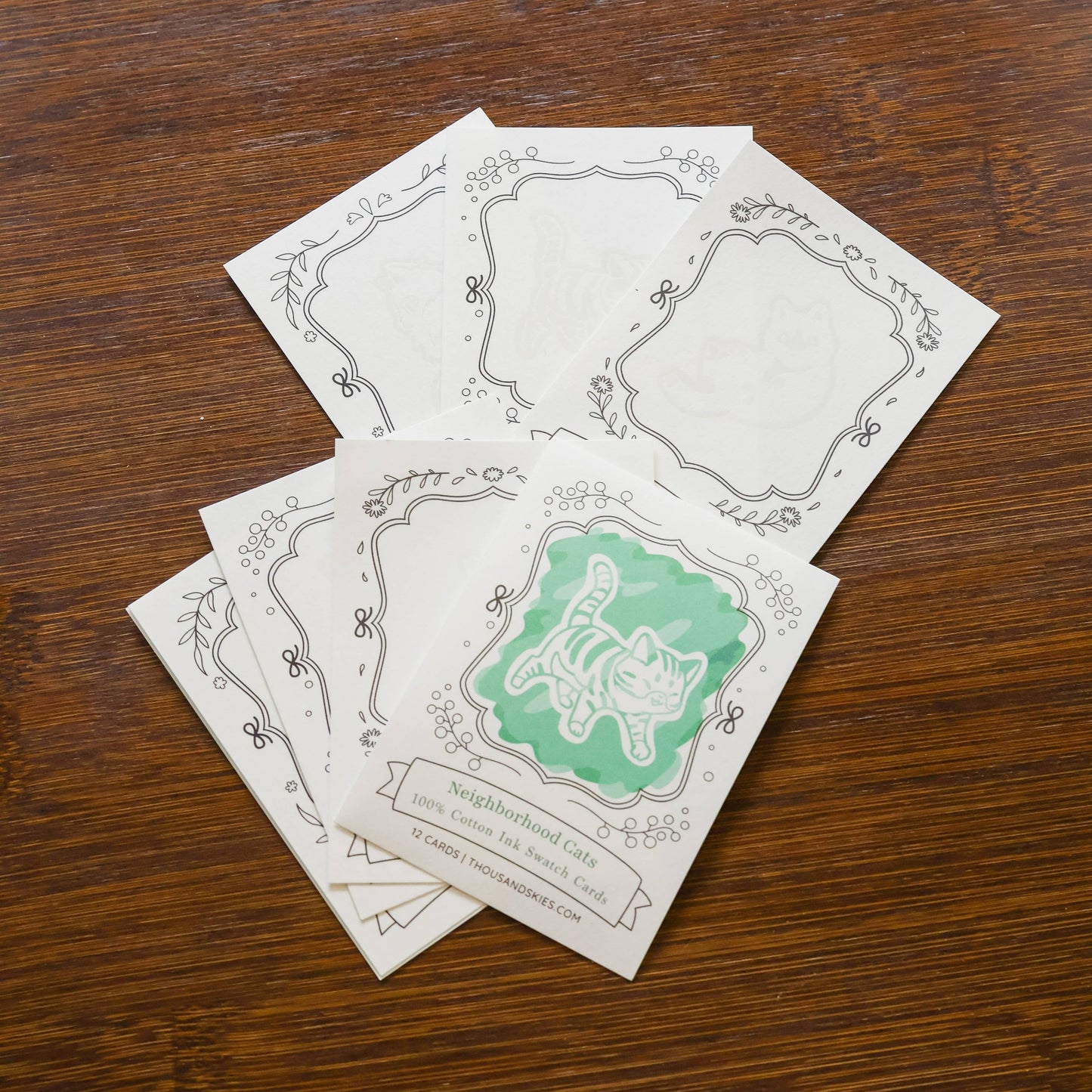Thousand Skies - Ink Cards - Neighborhood Cats