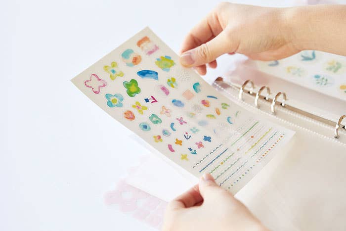 HITOTOKI by KING JIM - OTONA Sticker File Pocket Refill - Binder Type