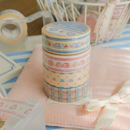 2jingis2jing - Vintage Bunnie Washi Tape - Bunny Strip - Blue