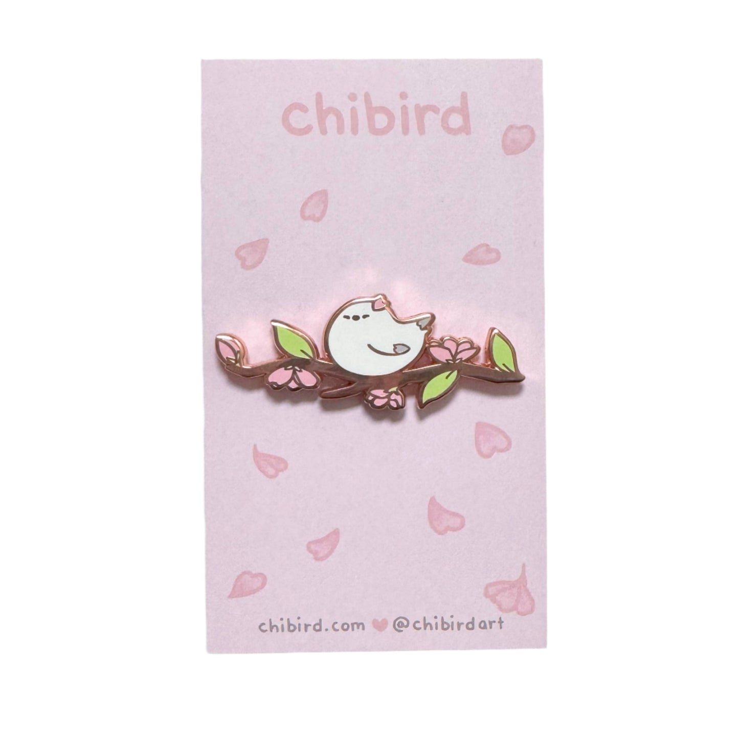 Chibird - Cherry Blossom Bird Enamel Pin