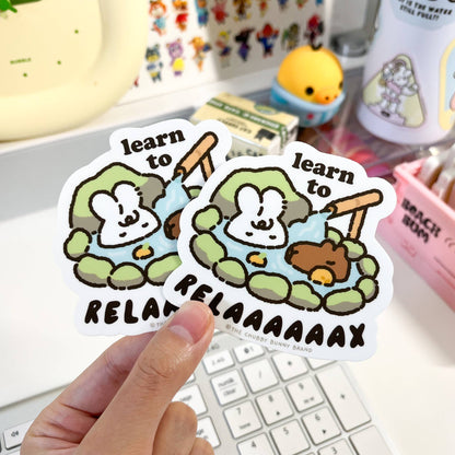 The Chubby Bunny Brand - Learn to Relax Vinyl Sticker