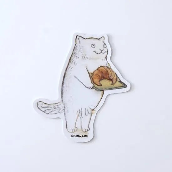 Dawning Crow - Die-Cut Sticker - A Croissant