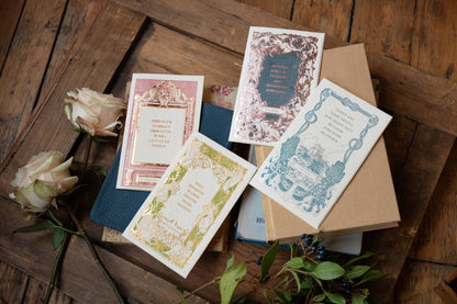 Oblation Papers & Press - Foil Letterpress Card - Women's Literature: Louisa May Alcott Quote