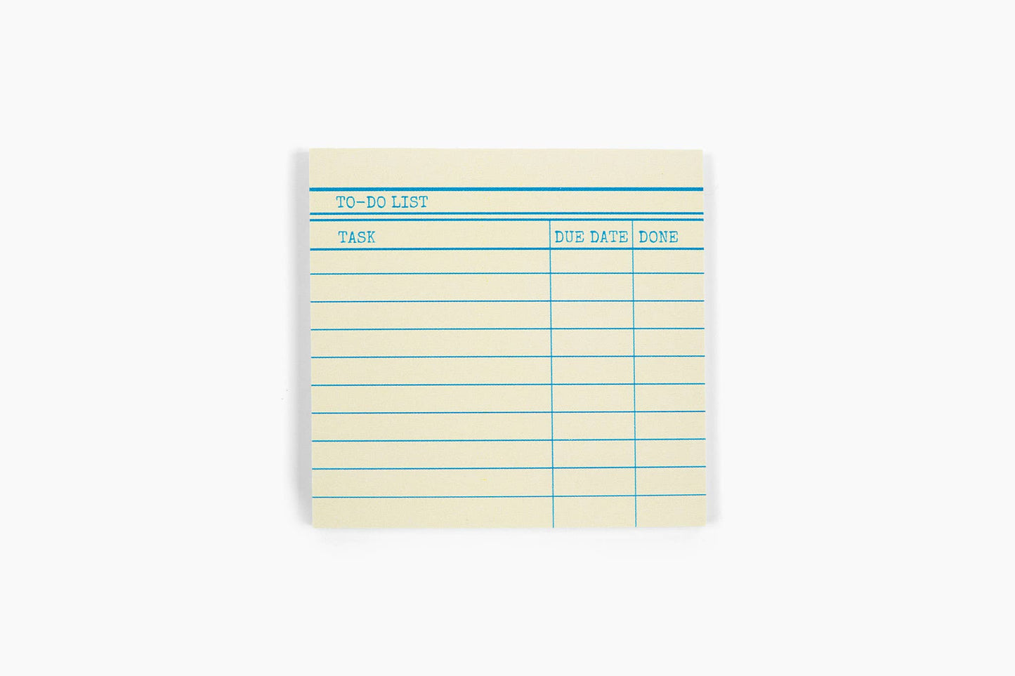 Marigold Press - Library Card Post-It ® Sticky Notes - Yellow