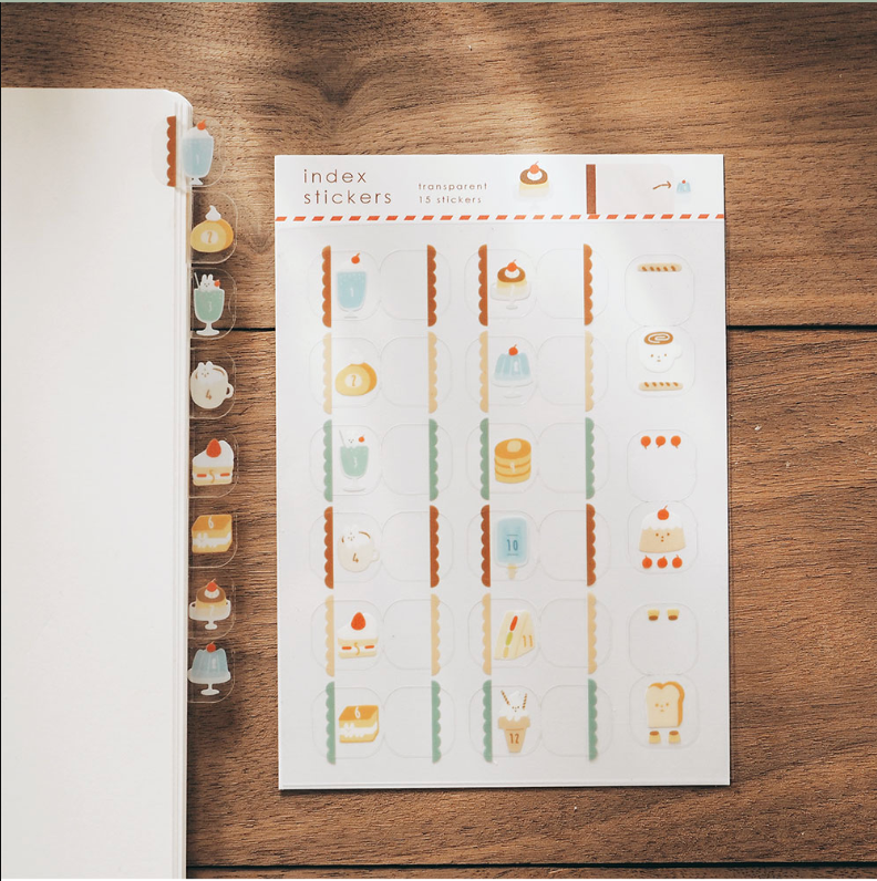 Yohand Studio Index Stickers - Afternoon Tea