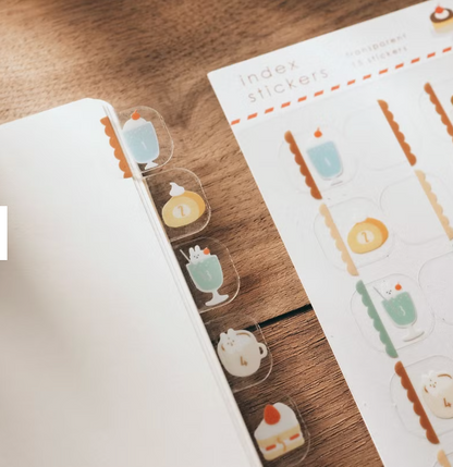 Yohand Studio Index Stickers - Afternoon Tea